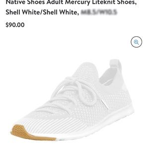 Native Shoes Adult Mercury Liteknit Shoes, Shell White W 10, M 8